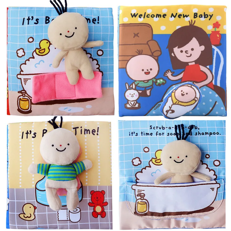 

Funnyzoo Early Childhood Cognitive Cloth Book Educational Toy CHILD-HQQD Toilet Bath BABY'S Rattle Toy Book