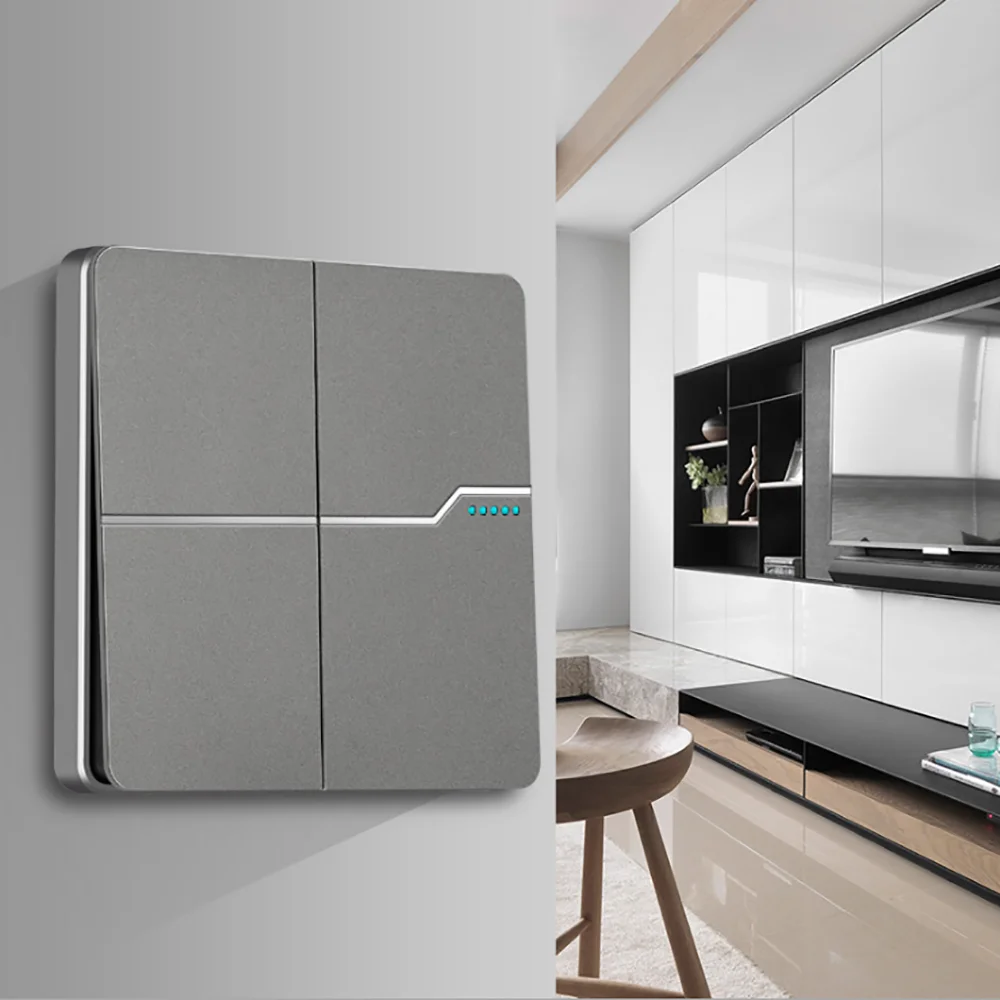 Роскошный настенный переключатель панели выключатель света бандажный 1 способ 2