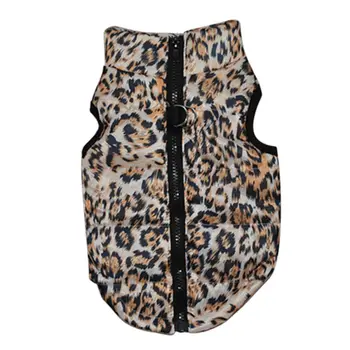 

-Pet Dog Clothes Leopard Pattern Puppy Dogs Vest Clothes Small Dogs Warm Vest