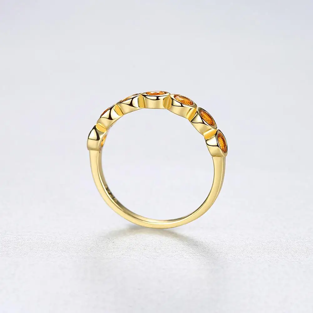 Gem& Time, элегантные кольца из стерлингового серебра 925 пробы, ослепительный цитрин, кольцо на палец для женщин, ювелирные изделия из драгоценного камня, топаз, обручальное кольцо SR025