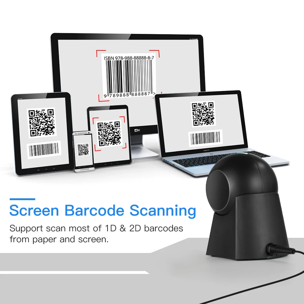 Eyoyo Scanner de Alta Velocidade Leitura Código de Barras Digitalização Plataforma Leitor de Código de Barras 1d 2d Mesa Leitor de Código de Barras Leitor Matriz Dados - Imagem 4