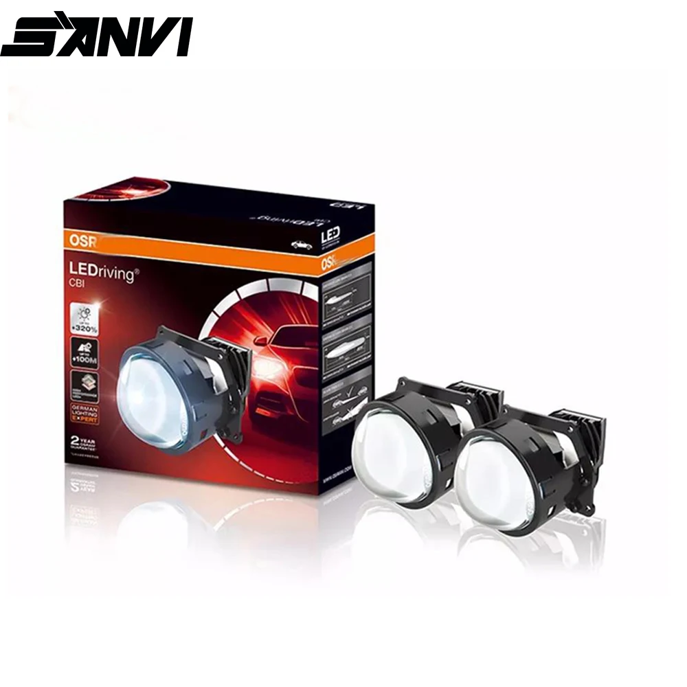 

Sanvi CBI 3inches 47W 5800k Bi LED Projector Lens Headlight 12V High Low Beam Auto LED Projector Headlight Car Light Retrofit