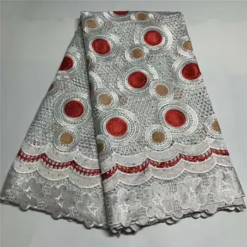 

twill&flowers embroidery with stones african guipure lace net fabric 5 yards high quality african cord water soluble lace fabric