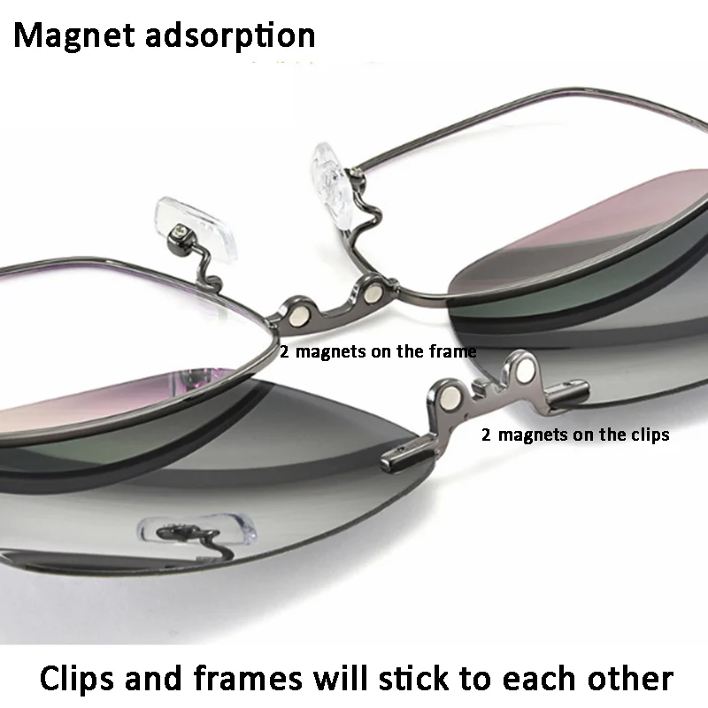 Оптические очки, оправа для мужчин, металлические, сверхлегкие, квадратные, для близорукости, по рецепту, очки, мужские, металлические, полные, с зажимом, солнцезащитные очки