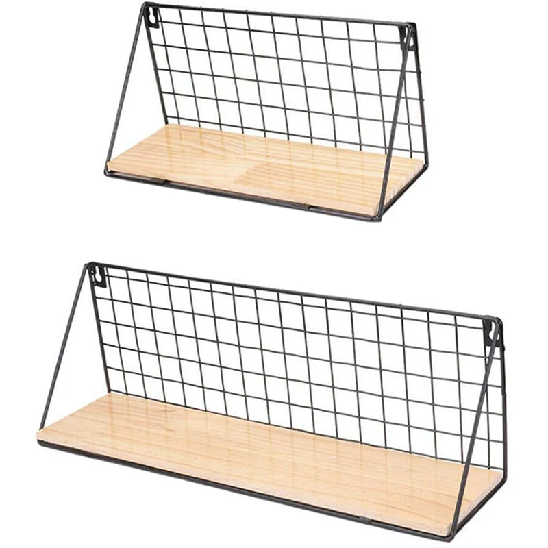 Набор из 2 плавающих настенных полок кухонные полки для хранения настенные