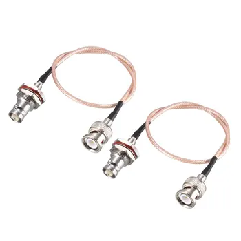

uxcell 2 pcs BNC Bulkhead Female to BNC Male RG316 RF Coax Extension Cable 0.3Meter/1Ft for Antennas, Wireless LAN Devices