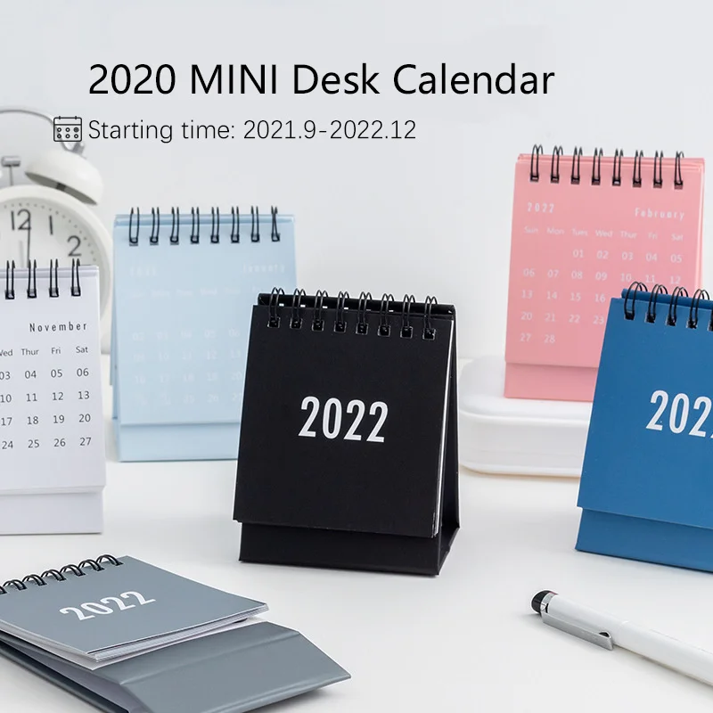Фото 2022 простой черный белый серый настольный календарь двойной ежедневный