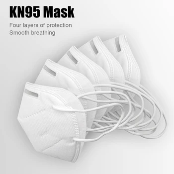 

5 PCS Protective Mask Dustproof Anti-fog Breathable Mouth Face Masks 95% Filtration Respirator Masks Disposable Mask