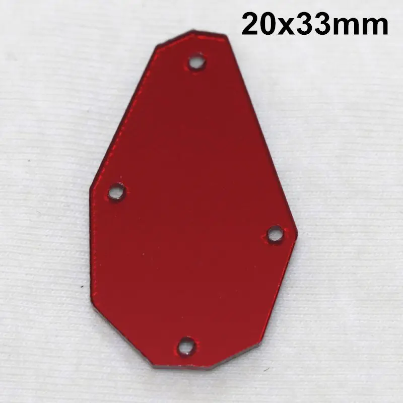 A19-20x33 Siam acryl ic зеркало пришить Стразы DIY Flatback зеркало акрил пришивные стразы с отверстиями для шитья - Цвет: A19-20x33