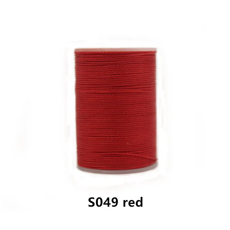 Распродажа диаметр 0,8 мм цветная нить для шитья кожи Круглая вощеная нить полиэстер круглая вощеная нить 40 цветов - Цвет: S049 red
