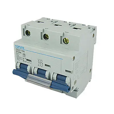 

DZ47-100 D100A Three Poles Mini Circuit Breaker MCB