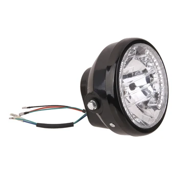 

8' Halogen Motorcycle White LED Halo Ring H4 Turn Signal Headlight 2250LM