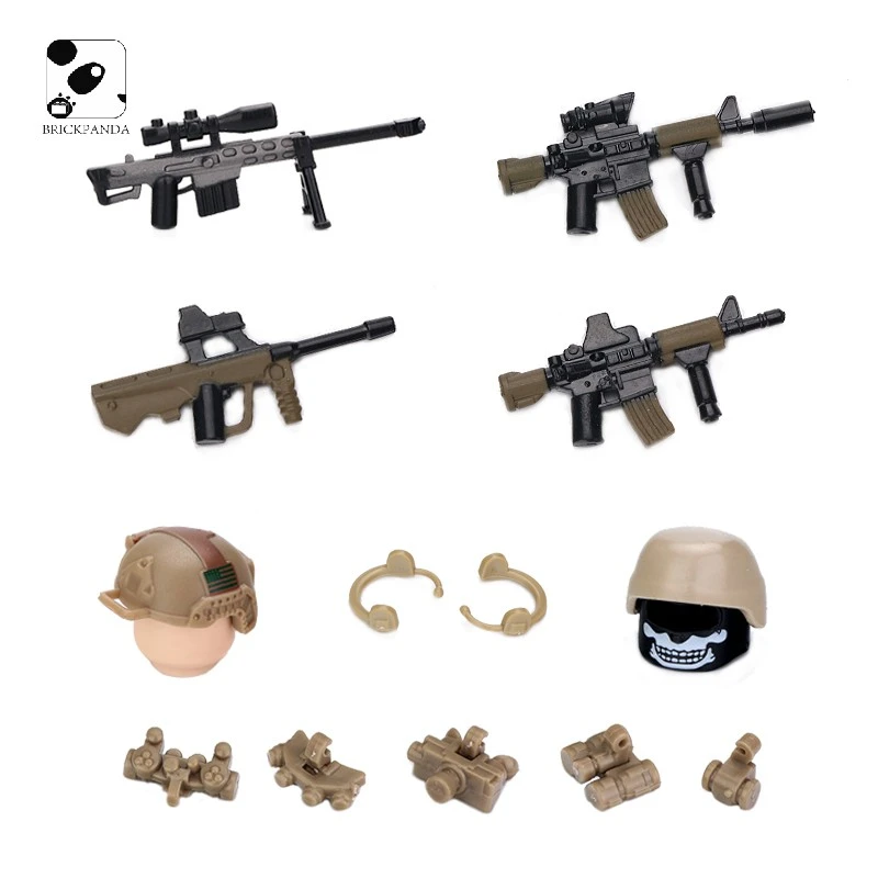 Gun Toy Rifle Machine Gun 1SWAT Military Kids Elite Building blok brick set Gift