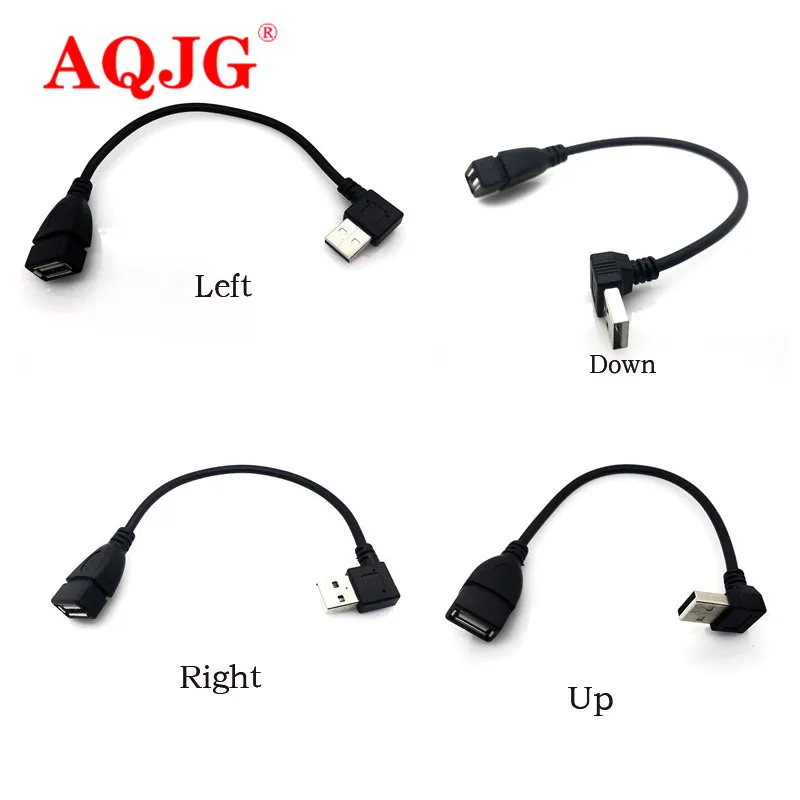 20cm 90 Degree USB 2.0 Type A Male to Female USB Cable Extension Cable 1pcs,usb flash drive,usb type c cable,power adapter,usb hub adapter,bluetooth adapter,usb extension cable,sata to usb cable,ethernet cable,paint marker pen,sata to usb adapter cable