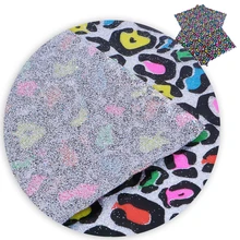 20*34 см Леопардовый блеск с принтом двухсторонняя искусственная кожа ткань, материалы для ручных поделок для изготовления сережек ремесла, 1Yc6428