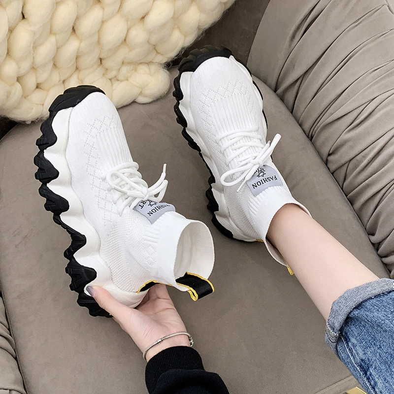 black sock trainers ladies