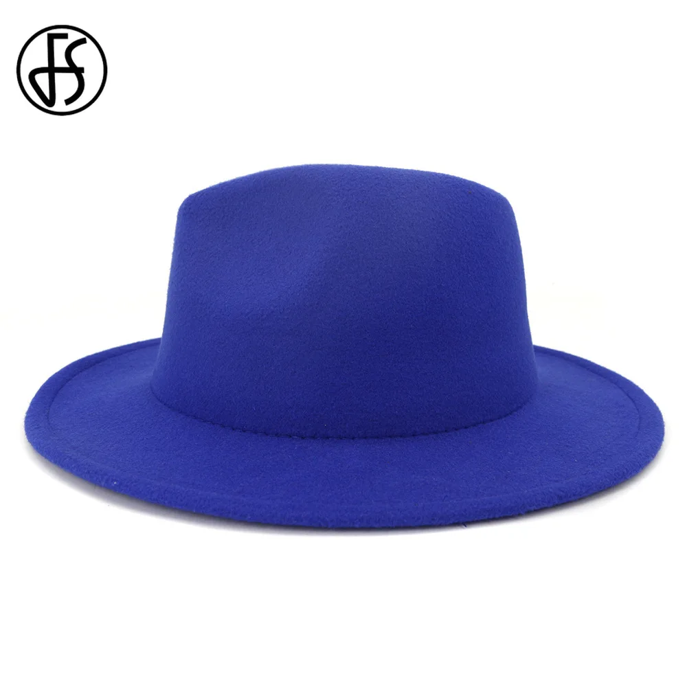 Patchwork Wool Felt Fedora Hats Men 