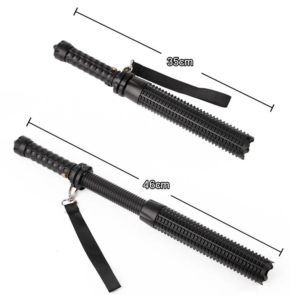 

LED Extendable Lengthened Mace Outdoor Lighting Strong Light Flashlight Patrol Self-Defense Stretchable Baton