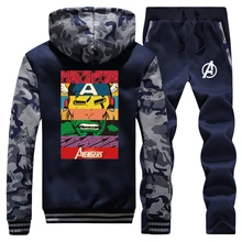 *#Best Price The Avengers Hoodies Autumn Winter Men Sweatshirt Set Cartoon Casual Zipper Jacket+Pants Sets Mens Fleece Warm Suit Male Coat *#Best Price The Avengers Hoodies Autumn Winter Men Sweatshirt Set Cartoon Casual Zipper Jacket+Pants Sets Mens Fleece Warm Suit Male Coat