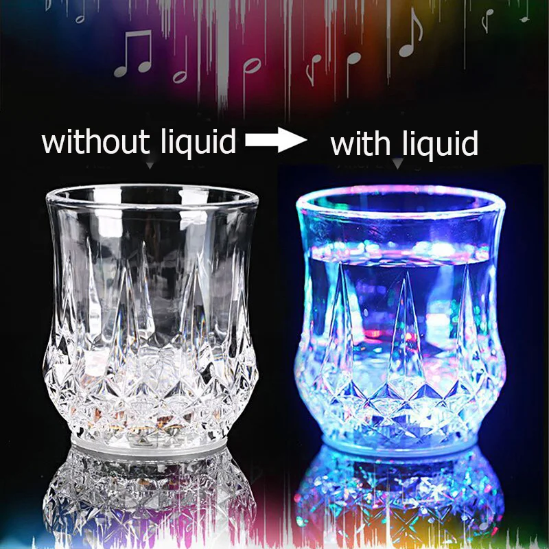 

LED Flash Magic Color Changing Cup Water Light-Up Beer Coffee Milk Tea Wine Tumbler Whisky Bar Mug Travel Xmas Creative Gift