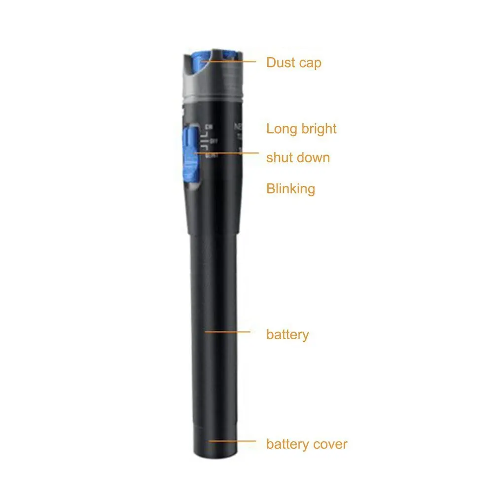 

10mW 10KM Visual Fault Locator Fiber Optic Laser Cable Tester with 2.5mm Connector Test Equipment Fiber Optic Cable Tester