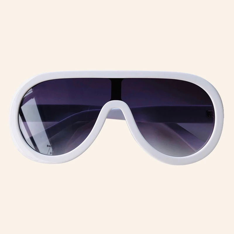 No.5 Sunglasses Большие цельные солнцезащитные очки для женщин и мужчин с фирменным дизайнерским пилотом солнцезащитные очки для отдыха UV400 - Цвет линз: No.5 Sunglasses