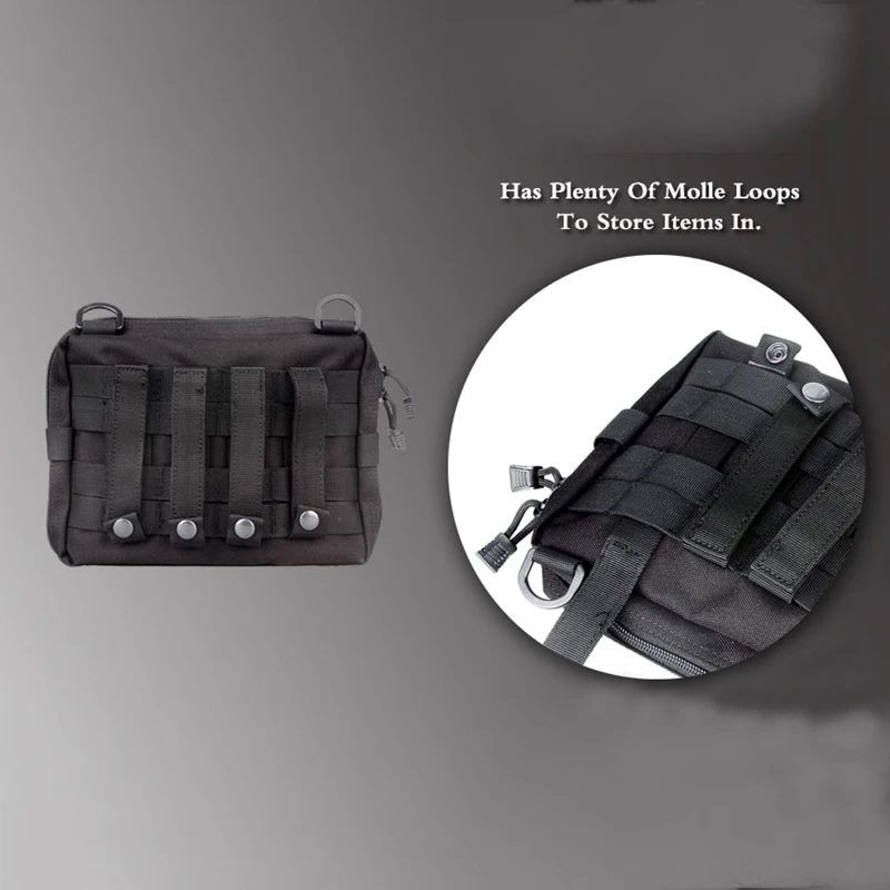 Сумка Molle, нейлоновая, черная, тактическая, большая, подсумок, органайзер, универсальный, для телефона, медик, сумка на пояс, EDC, Molle, сумки