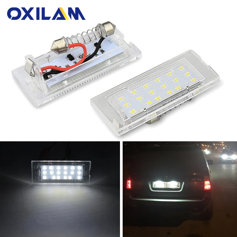2 шт. без ошибок Canbus светодиодный номерной знак освещение для BMW X5 E53 1999 2006 X3 E83 2003 2010