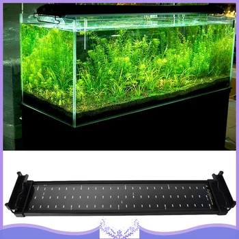 

Fish Tank Aquarium LED Lighting 50CM-68CM Extendable Frame Lamp SMD 72 Leds 11W White + Blue 2 modes EU/US/UK Power Plug Adapter