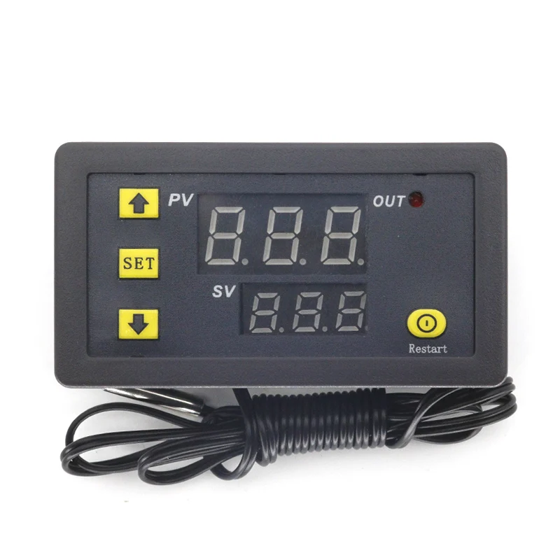 W3230 12V 24V AC110-220V Probe line 20A Digital Temperature Control LED Display Thermostat With Heat/Cooling Control Instrument