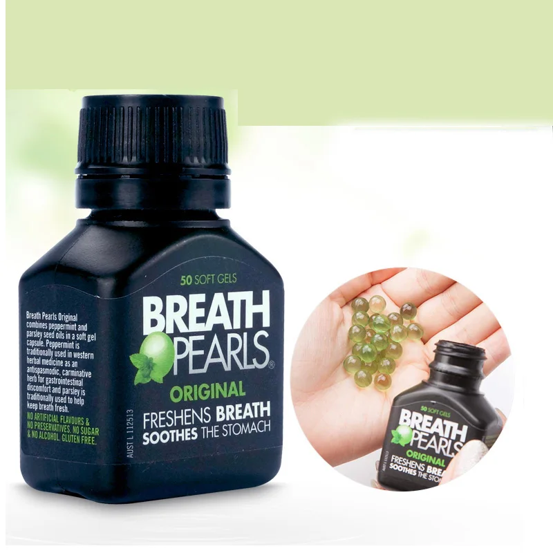 Оригинальные флисовые капсулы Freshens Breath 50 с жемчужинами бесплатная