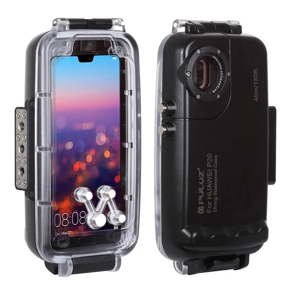 P20 Black Чехол для huawei P20/P20 Pro/mate 20 Pro подводный корпус защитный чехол для дайвинга Серфинг Плавание Сноркелинг фото видео - Цвет: P20 Black