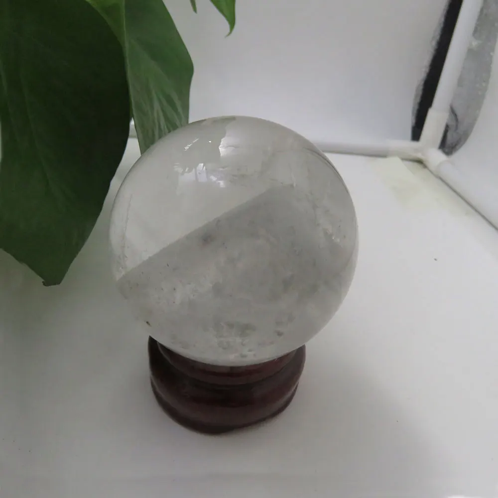 385g 65mm 100% Natural Clear White Phantom Quartz Crystal Ball Sphere Fengshui Home Decoration Accessories Ornaments | Дом и сад