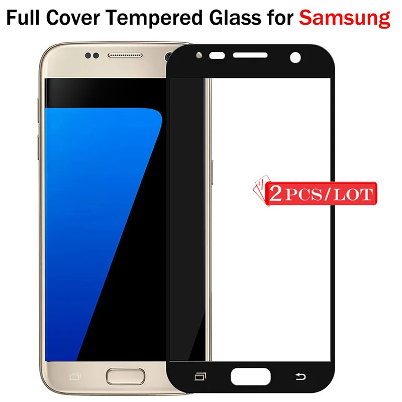 Защитное стекло закаленное для Samsung Galaxy S7 S6 S5 2 шт./лот|Защитные стёкла и плёнки| |