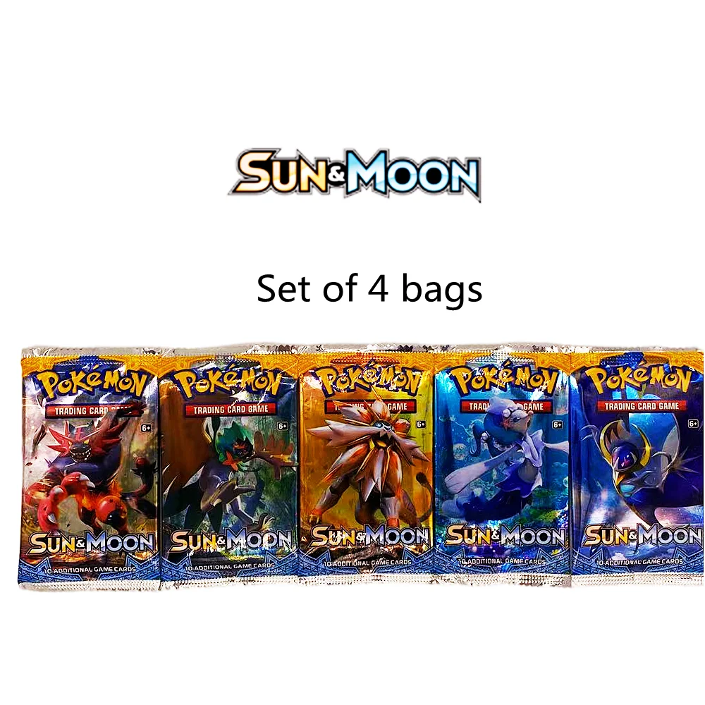 Random 1 bag of Pokemon game Battle Card English collection Pikachu spray fire dragon children's toy card Cartoon blind bag card