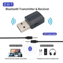 Bluetooth 5,0 аудио передатчик приемник стерео 3,5 мм USB беспроводной адаптер Bluetooth для ТВ PC Car Kit наушники