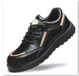 Мужская Повседневная защитная обувь больших размеров стальные усиленные носки рабочая обувь безопасная обувь на платформе из мягкой кожи рабочая обувь zapato de seguridad - Цвет: black without hole