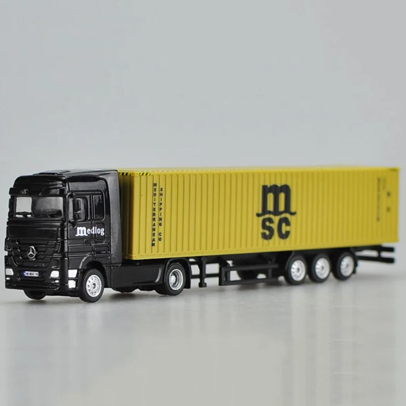 1/87 контейнер литой под давлением сплав модель грузовика MSC Средиземноморское море Транспорт Коллекция игрушек для подарка дисплей - Цвет: B