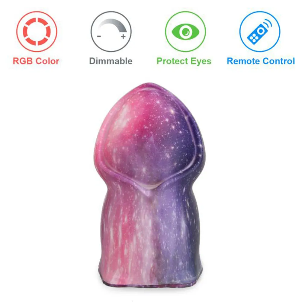 

3D Print Night Light USB Rechargeable LED Creative Remote Controlled Lamp for Home Decoration Lighting