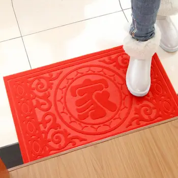 

2020 New arrival Bright Red Carpet Bedroom Non-slip Absorbent Floor Mat for badroom accessories
