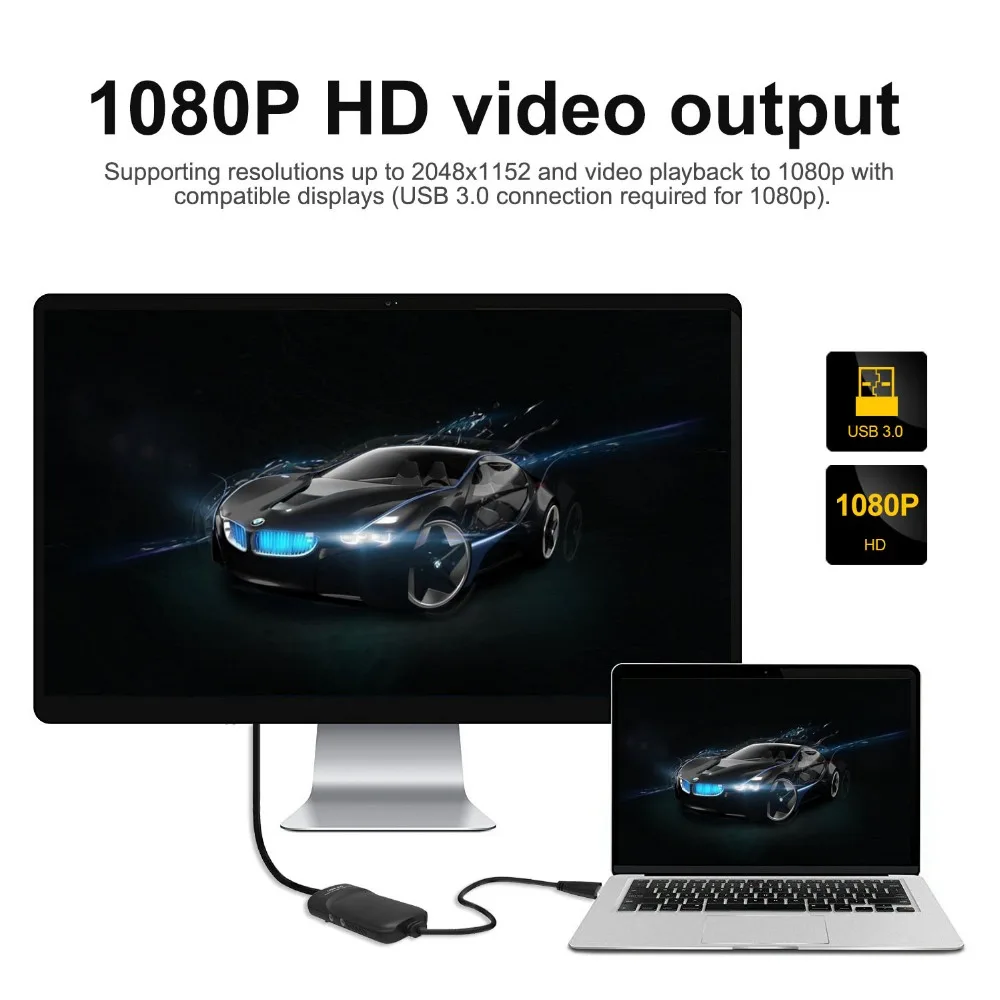 adaptador 1080 p placa de vídeo externo