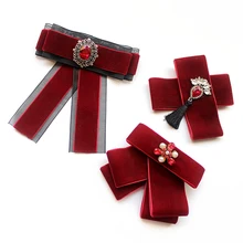 Зимний женский галстук-бабочка, Женская Брошь в виде бабочки для колледжа, модный бархатный галстук на шею, галстук-бабочка для отеля, платье, рубашка, воротник, аксессуары