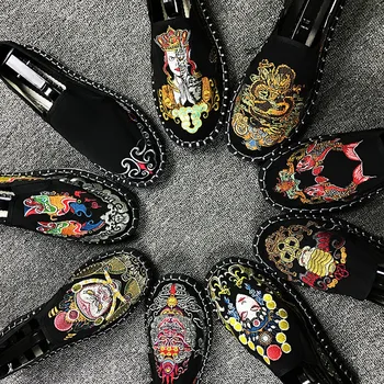 

Fashion Women Men Flats Shoes Woman Man Canvas Light Hard-Wearing Rubber Canvas Embroider Shoes Harajuku Espadrilles Loafers