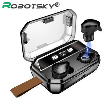 

4000mAh Earphones TWS Bluetooth 5.0 Headsets Charging Box Wireless Headphone In-ear 9D Stereo Sports Waterproof Earbuds