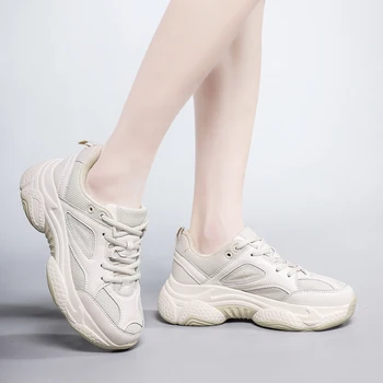 

2020 New Chunky Sneakers Women Shoes Fashion Dad Sneakers Sport Shoes Platform Black Beige Casual Shoes Woman Tenis Basket femme