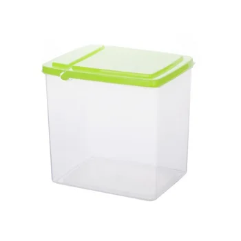 

2.6L Plastic Sealed Cans Kitchen Storage Box Transparent Food Canister Keep Fresh Clear Flour Rice Container Organizer Case