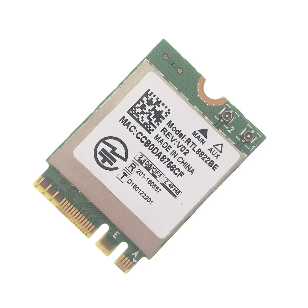 Беспроводной адаптер Realtek RTL8822BE 802.11AC 2,4G/5 GHz WiFi Bluetooth 4,1 NGFF M.2