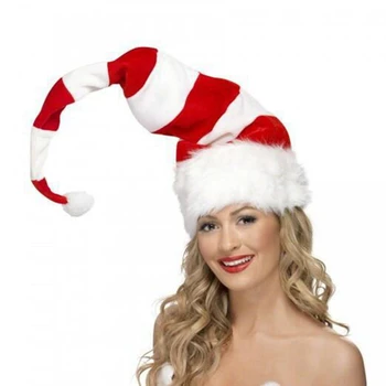 

WZCX Splice Cosplay Christmas Hat Pompom Winter Hat Fashion New Personality Stripe Casual Party Props Beanie