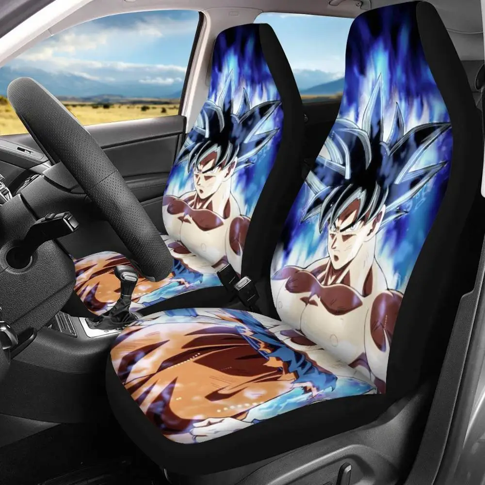 

HUGSIDEA Goku Dragon Ball Brand Design 2pcs Car Seat Cover Interior Decor Fit Most Vehicle Cars SUV/Truck Protector Seat Cushion