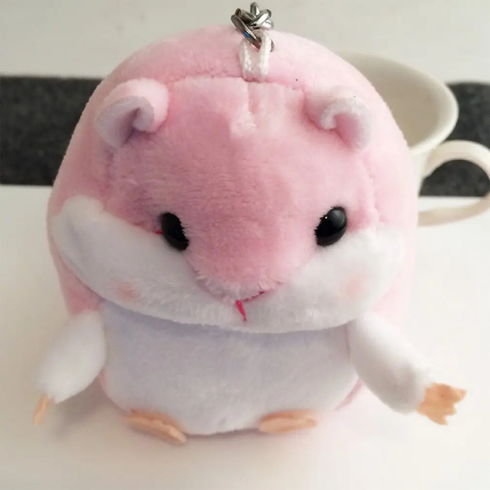 

Mini Cute Hamster Keyrings Keychains Faux Rabbit Fur Pompom Fluffy Trinkets Car Handbag Pendant Key Chains For Girls